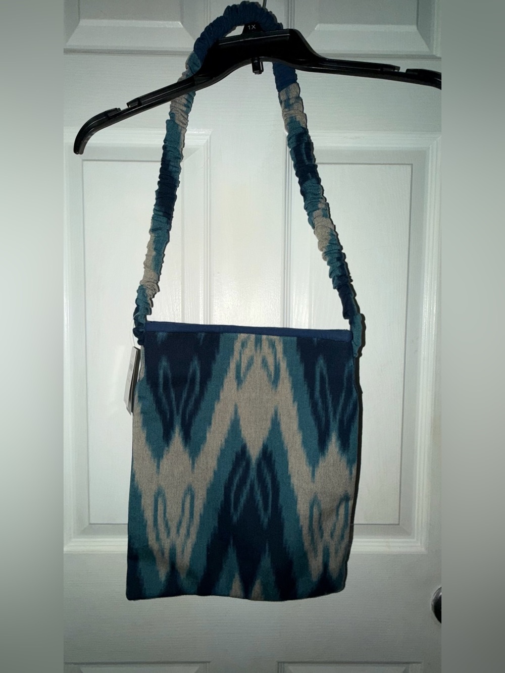 J Jill Pure Jill Blue & Cream  Crossbody Bag NWT